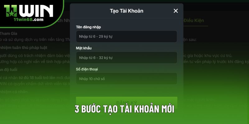 3 bước tạo tài khoản mới 3 bước tạo tài khoản mới